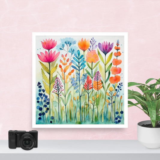 Calming, Sensory-friendly, Flower, Nature. Watercolor Painting Poster